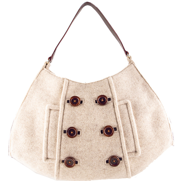 Like NEW Kate Spade Large Wool Beantown Cadee Hobo - Picture 1 of 8